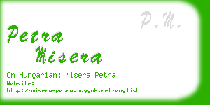 petra misera business card